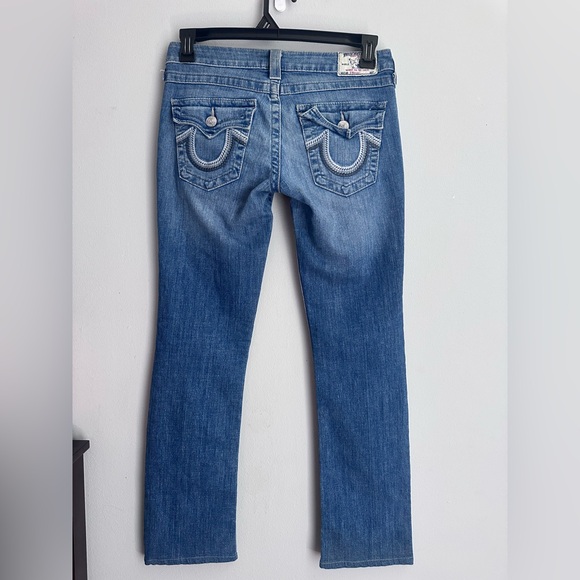 Tru Religion Vintage Women Straight Jeans Low Rise Y2K Blue Size 27 - Picture 3 of 11
